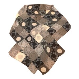 Coach Signature Print Silk rectangular Silk Scarf